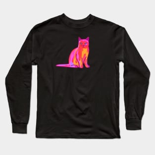 Pink Cat Long Sleeve T-Shirt